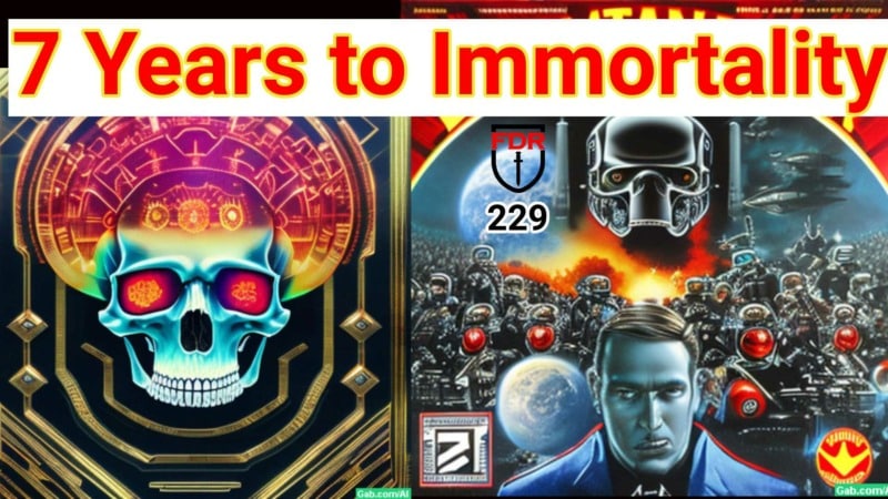 Immortality in 7 Years.  Interesting how that works with Agenda 2030.   Artificial inHelligence   FDR:  229