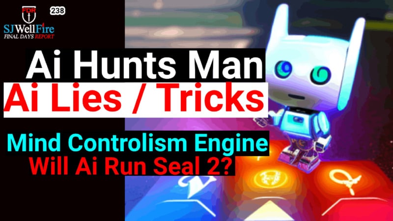 Ai Hunts Down Man.  How does this Fit Seal 2?  Ai tricks and lies to get a problem solved.  When will Christians be the AI Beast System problem?  FDR:  238